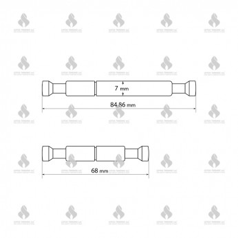 Connecting double-ended bolt ф7 Fittings and fasteners