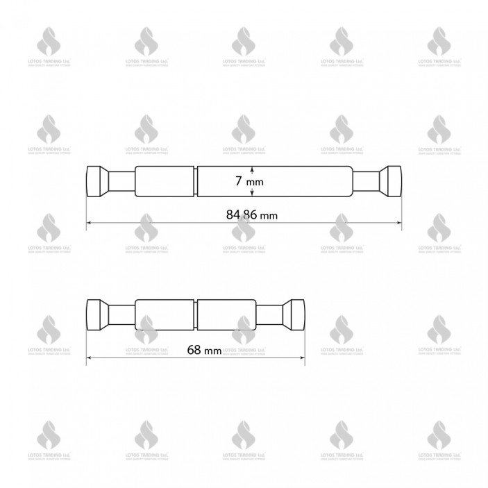 Connecting double-ended bolt ф7 Fittings and fasteners