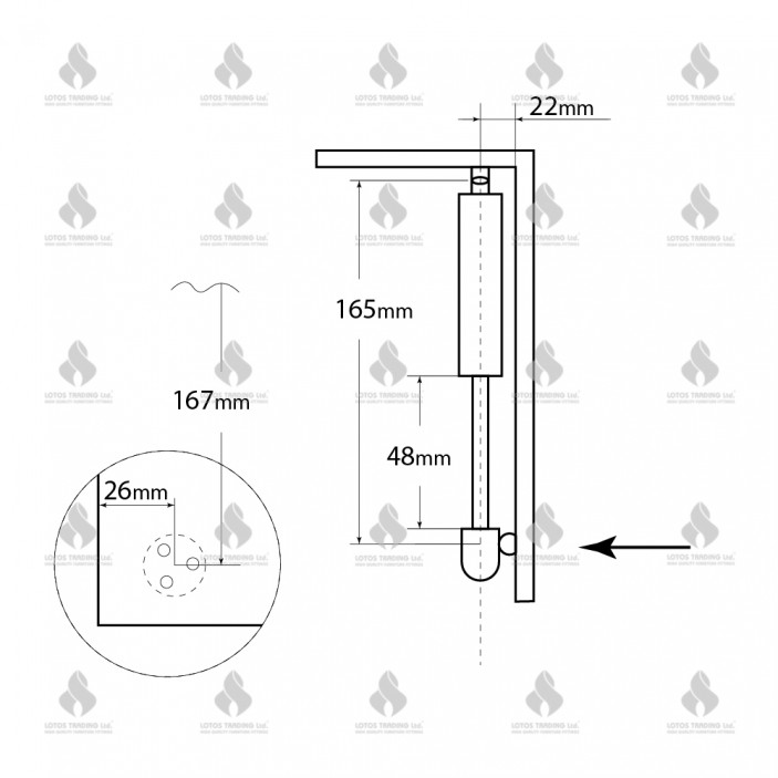 Газов амортисьор IVENTO MINI Амортисьори и ножици