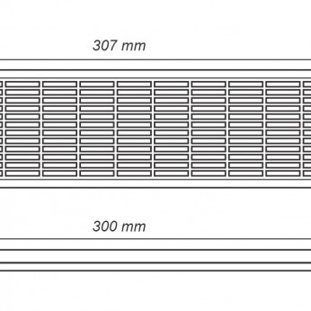 IVENTO Rectangular plastic grille 68x307 mm Interior door accessories