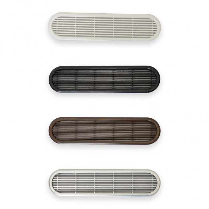 IVENTO Oval plastic grille 45x177 mm 30L.640.01-10 - Interior door accessories IVENTO Oval plastic grille 45x177 mm Interior door accessories