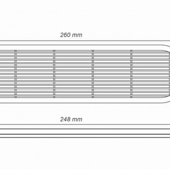 IVENTO Oval plastic grille 70 x 260 mm Interior door accessories