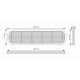 IVENTO Oval plastic grille 70 x 260 mm Interior door accessories