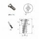 Screw for fixing shelf carrier F6x11 Shelf and glass support and mirror holder