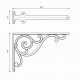 Shelf support WRM800.200 - big size 04L.800.200.10-23 - Shelf and glass support and mirror holder Shelf support WRM800.200 - big size Shelf and glass support and mirror holder