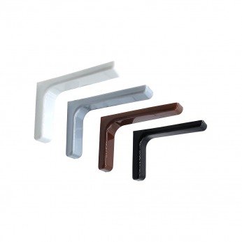Shelf support with PVC lid L-120mm. Shelf and glass support and mirror holder