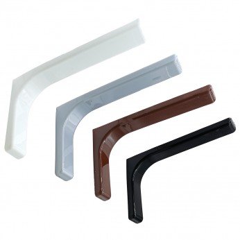 IVENTO Shelf support with PVC lid L-240mm. Shelf and glass support and mirror holder