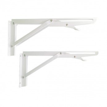 IVENTO Falling board stand white Shelf and glass support and mirror holder