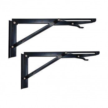 IVENTO Falling board stand black Shelf and glass support and mirror holder