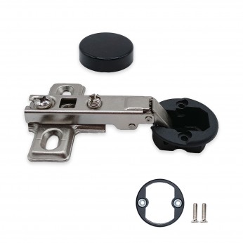 IVENTO B-55 Mini glass hinge full overlay + gold cup Hinges