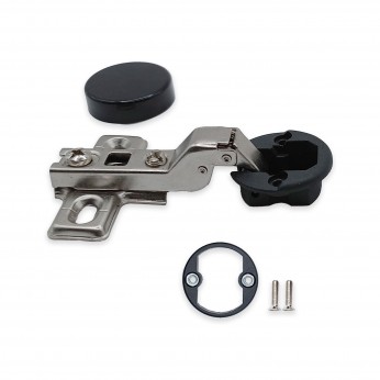 IVENTO B-55 Mini glass hinge half overlay + gold cup Hinges