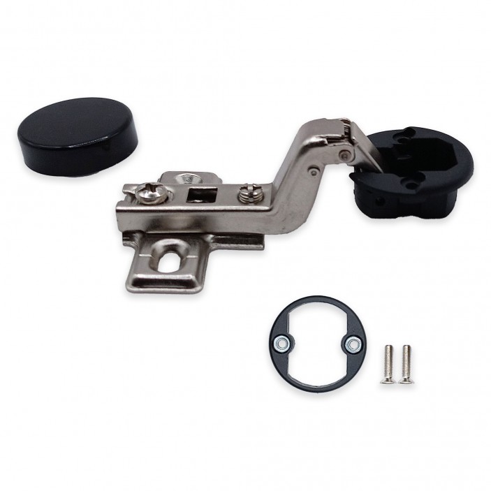 IVENTO B-55 Mini glass hinge inset + gold cup 05L.300.13 - Hinges IVENTO B-55 Mini glass hinge inset + gold cup Hinges