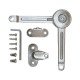 Two-way lid stay 7. Dampers and scissors for lifting and falling doors
