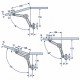 Two-way lid stay 7. Dampers and scissors for lifting and falling doors