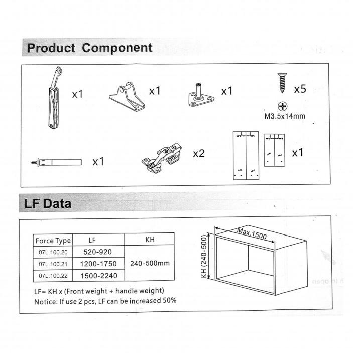 IVENTO K Комплект Ножица Push Open с панти и крепежи 07L.100.20-21-22 - 7. Амортисьори и ножици за повдигащи и падащи вратички IVENTO K Комплект Ножица Push Open с панти и крепежи 7. Амортисьори и ножици за повдигащи и падащи вратички
