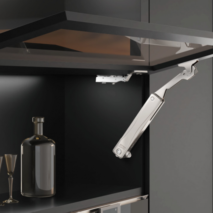 IVENTO K Ножица с плавно прибиране 07L.100.10-11-12 - 7. Амортисьори и ножици за повдигащи и падащи вратички IVENTO K Ножица с плавно прибиране 7. Амортисьори и ножици за повдигащи и падащи вратички