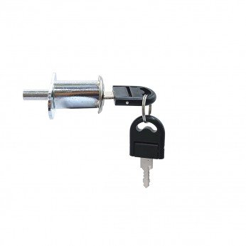 Lock for sliding doors one behind the other with push button lock 8. Drawer and glass locks