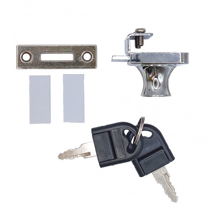 Double opening glass lock 08L.107.01 - Drawer and glass locks Double opening glass lock Drawer and glass locks