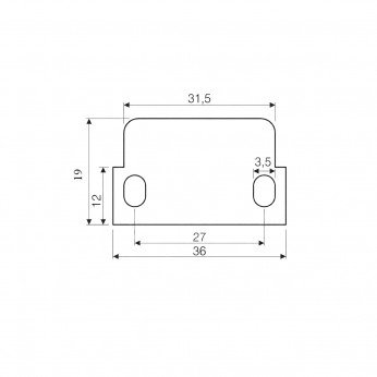 Flat locking plate Drawer and glass locks