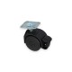 Twin wheel caster with brake ф30 09L.007.02 - Furniture casters Twin wheel caster with brake ф30 Furniture casters