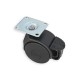 Twin wheel caster with brake ф40 LUX 09L.011.02L - Furniture casters Twin wheel caster with brake ф40 LUX Furniture casters