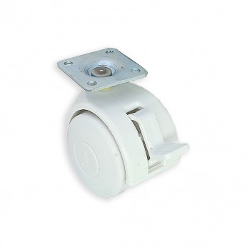 Twin wheel caster with brake ф49 Furniture casters