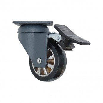 Колелце с двоен лагер и стопер ф50 Мебелни колелца