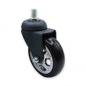 Caster with screw and stopper ⌀75, H-60 mm., anthracite 9. Furniture casters