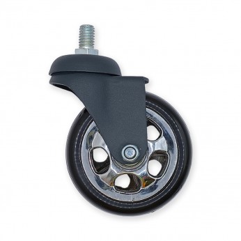 Caster with screw and stopper ⌀75, H-60 mm., anthracite 9. Furniture casters