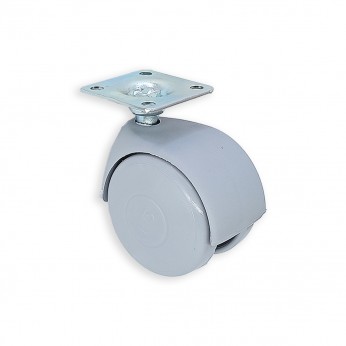 Twin wheel caster ф50 IVENTO gray Furniture casters