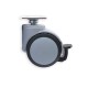 Twin wheel caster with brake ф50 09L.024.10 - Furniture casters Twin wheel caster with brake ф50 Furniture casters