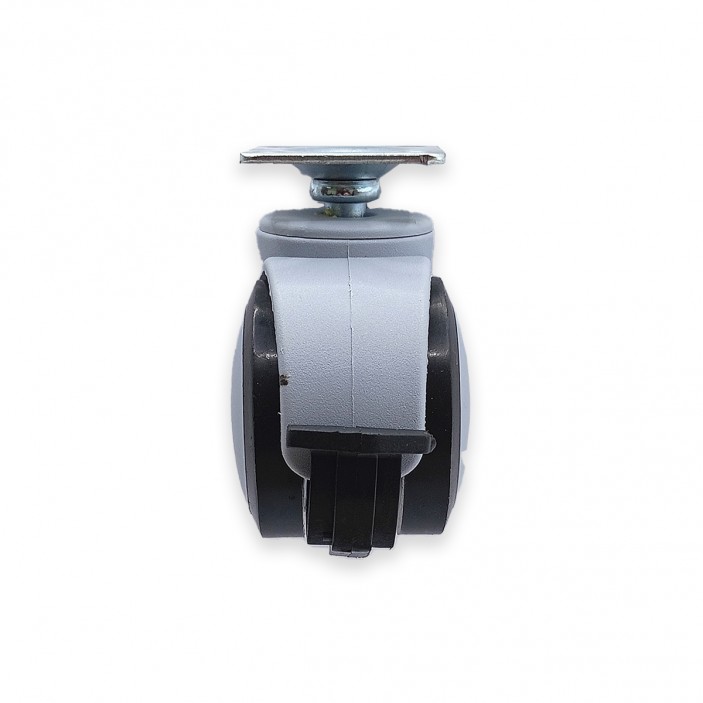 Twin wheel caster with brake ф50 09L.024.10 - Furniture casters Twin wheel caster with brake ф50 Furniture casters