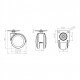 Double caster with rectangular plate, grey-black, Ø75, height 100 mm, up to 50 kg 9. Furniture casters