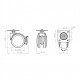 Twin wheel caster with brake ф75 Furniture casters