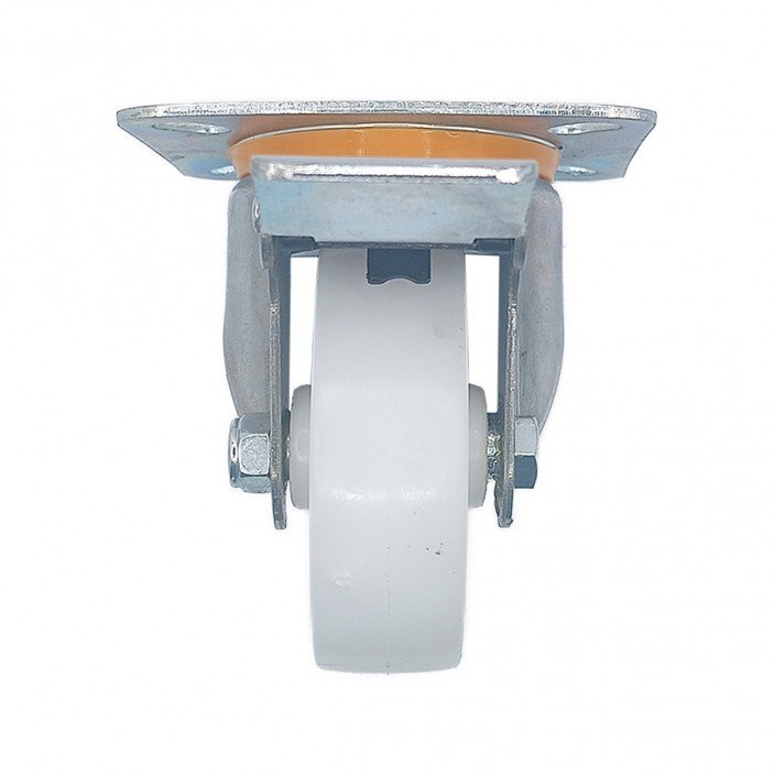 Large metal castor with plate and stopper, Ø80 9. Furniture casters