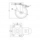 Large metal castor with plate and stopper, Ø80 9. Furniture casters