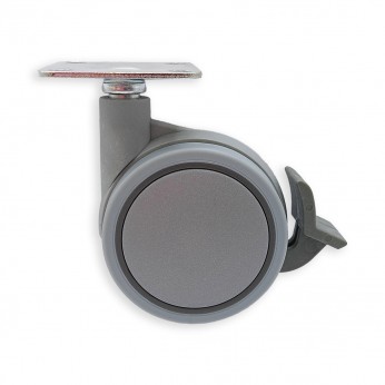 Twin wheel caster with brake ф60 IVENTO Furniture casters