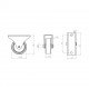 One-way caster wheel Ø38 mm, height 45 mm, load capacity up to 35 kg 9. Furniture casters