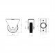 One-way caster wheel Ø50 mm, height 65 mm, load capacity up to 35 kg 9. Furniture casters
