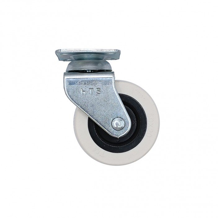 Caster with bearing, white-black, Ø50, height 70 mm, up to 35 kg. 9. Furniture casters