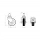 Wheel with bearing and screw, white-black, Ø50, height 83 mm, up to 35 kg. 9. Furniture casters