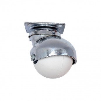 Spherical caster with double bearing, white, Ø50, height 70 mm, up to 50 kg 9. Furniture casters
