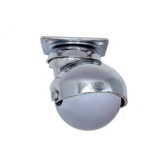Spherical caster with double bearing, gray, Ø50, height 65 mm 9. Furniture casters