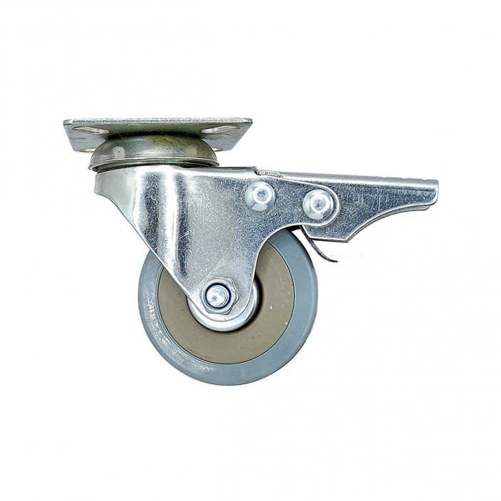 IVENTO Caster with double bearing and stopper, gray, Ø50, height 70 mm 9. Furniture casters