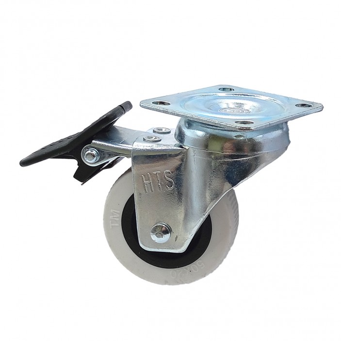 Double ball bearing caster with brake ф50 09L.451.10 - Furniture casters Double ball bearing caster with brake ф50 Furniture casters