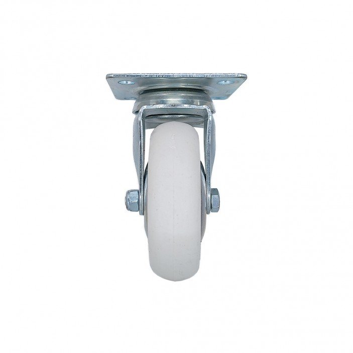 Caster with double bearing, white, Ø75, height 95 mm, up to 50 kg. 9. Furniture casters
