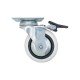 Caster with double bearing and stopper, white, Ø75, height 95 mm, up to 50 kg. 9. Furniture casters