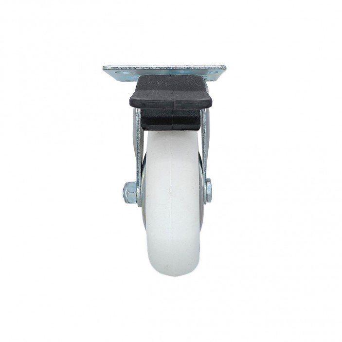Caster with double bearing and stopper, white, Ø75, height 95 mm, up to 50 kg. 9. Furniture casters