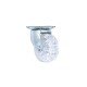 Decorative transparent castor with double bearing, plate mounting, chrome, Ø40 mm, height 49 mm, up to 25 kg 9. Furniture casters