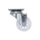 Decorative castor with double bearing, plate mounting, transparent, Ø50 mm, height 73 mm, up to 40 kg 9. Furniture casters